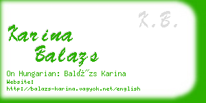 karina balazs business card